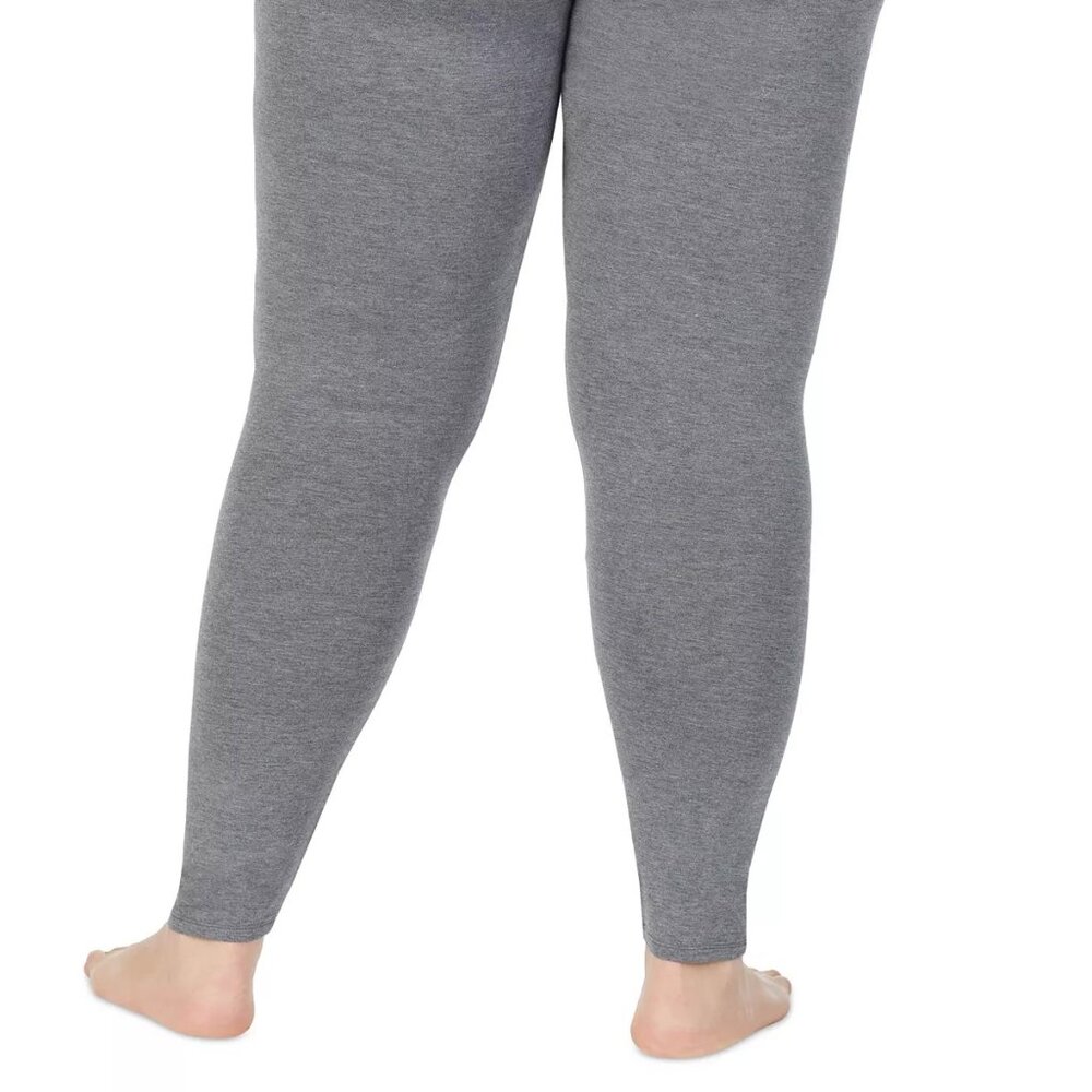 #1478 Cuddl Duds Plus Size Softwear with Stretch High-Waist Leggings - Charcoal - Picture 6 of 9